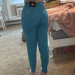 Vintage Versace Blue Straight Leg Jeans